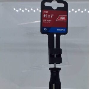 Ace #0 x 2″ Phillips Pocket Clip Screwdriver 24124
