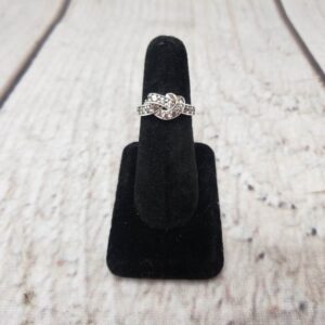 Ring SS Women Sz 7 2.4DWT .925 Sterling Silver, Knot Pattern