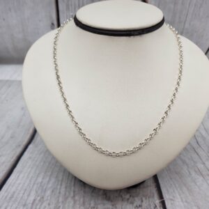 Necklace SS Women 18″ Cable Chain, 6.06DWT .925 Sterling Silver