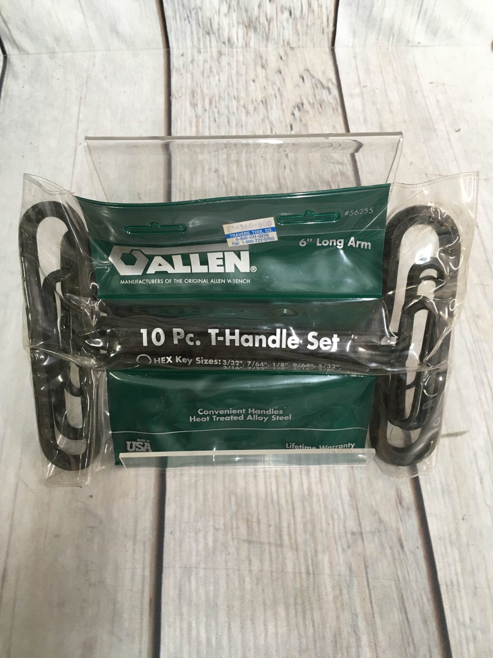 ALLEN 56255 10pc T-Handle Hex Keys Made in USA, Set