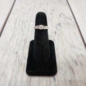 Ring WG Women Sz 6 2.83DWT 14k White Gold, .5ct Princess Cut Diamond