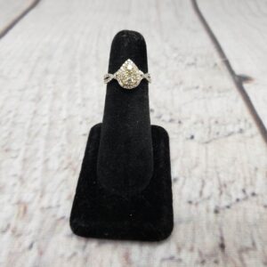 Ring TT Women Sz 5.5 2.10DWT 14k White Gold with Yellow Gold Accents, Diamonds