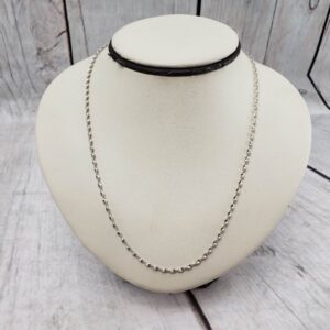 Necklace SS Unisex 24″ Twisted Herringbone Chain, 3.77DWT .925 Sterling Silver Necklace SS Unisex 24″ Twisted Herringbone Chain, 3.77DWT .925 Sterling Silver