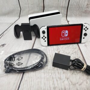 Nintendo Switch OLED 64GB w/ joycons, grip, dock, power supply, cords, good condition