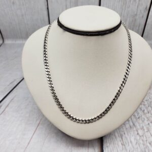 Necklace SS Unisex 20″ Curb Chain 14.75DWT .925 Sterling Silver, 4mm