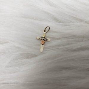 Pendant SS Women 14mm (ht) 0.21DWT .925 Sterling Silver with 10k Black Hills Gold